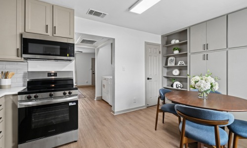 well lit kitchen